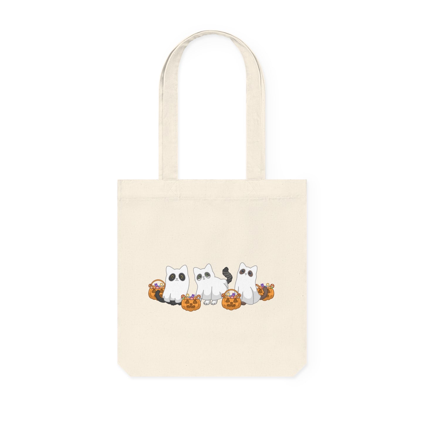 "S-boo-ky Paws" Woven Tote Bag