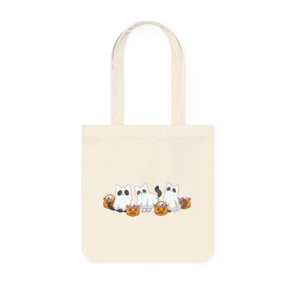 "S-boo-ky Paws" Woven Tote Bag