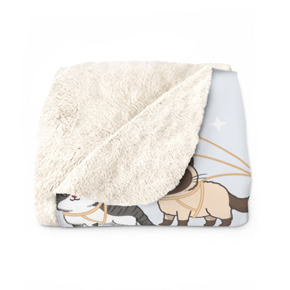 "Santa's Helpers" Sherpa Fleece Blanket