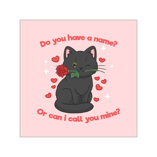 "Valentine Rizz" Square Vinyl Stickers