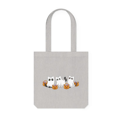 "S-boo-ky Paws" Woven Tote Bag