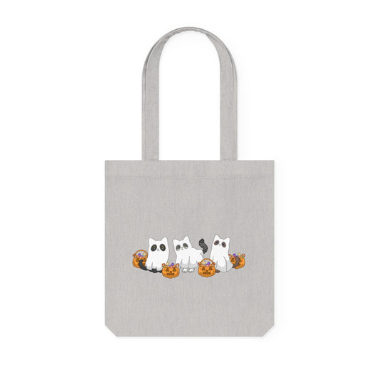 "S-boo-ky Paws" Woven Tote Bag