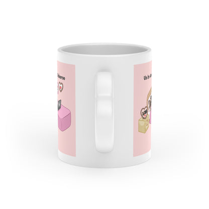 "Us In Another Universe" Heart-Shaped Mug