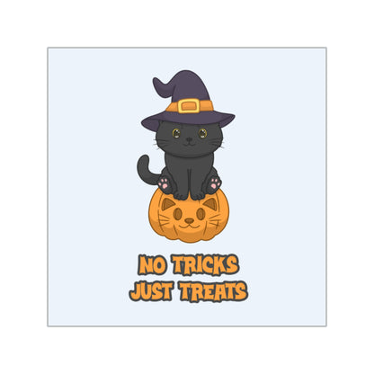 "No Tricks Just Treats" Sticker - Blue