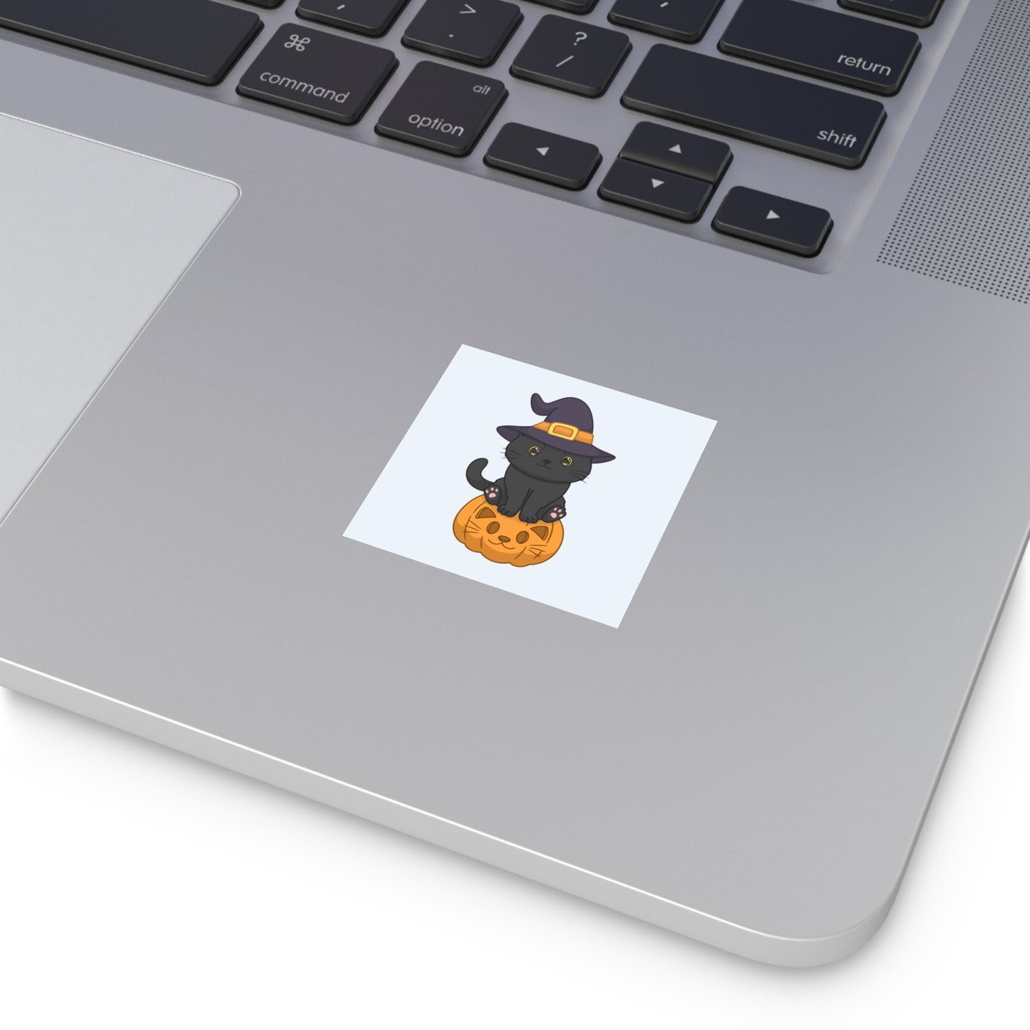 "Purrfectly Spooky Pumpkin" Sticker - Blue