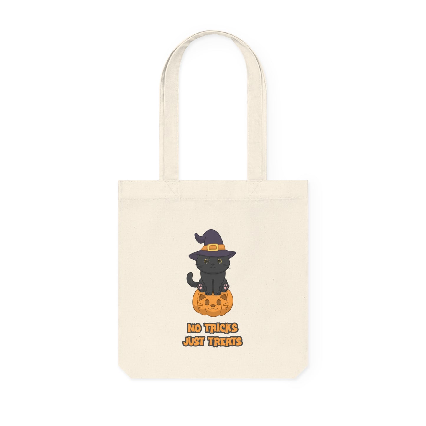 "No Tricks Just Treats" Woven Tote Bag