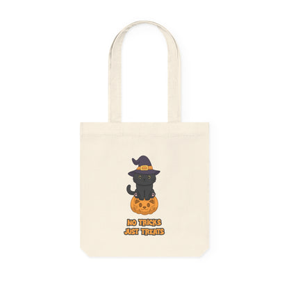 "No Tricks Just Treats" Woven Tote Bag