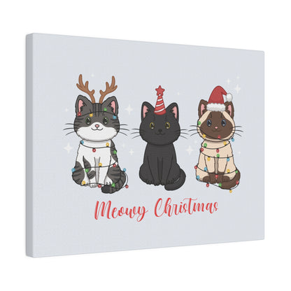 Matte "Meowy Christmas" Canvas