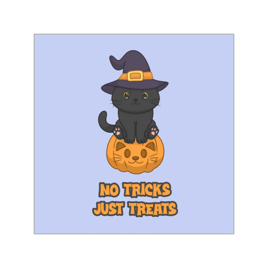 "No Tricks Just Treats" Sticker - Purple