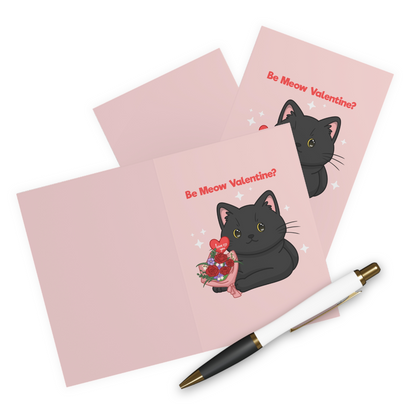 "Be Meow Valentine?" Valentine Cards (5 Pack)